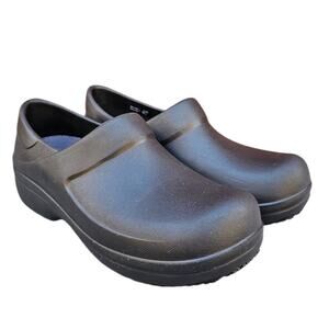 Size 7 Crocs Clogs Neria Pro 2 Black Work Professional Slip On Comfort Support
